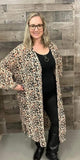 Brush Stroke Leopard Kimono