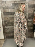 Brush Stroke Leopard Kimono