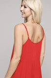 Red Button Detail Maxi