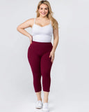 Capri leggings - burgundy