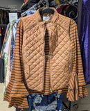 Brown Double Bell sleeve top