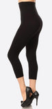Black High Waist Tummy Control Capris
