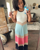 Chevron Colorblock Maxi
