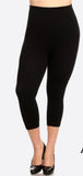 Black High Waist Tummy Control Capris