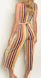 Striped Cropped Jumpsuit