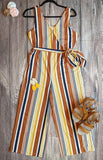 Striped Cropped Jumpsuit