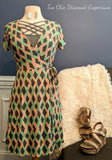 Geo print wrap dress